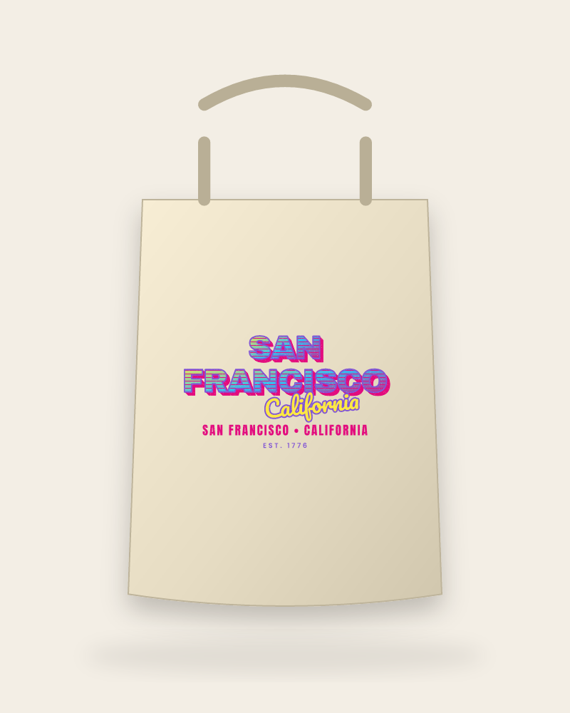 San Francisco Music TV Canvas Tote