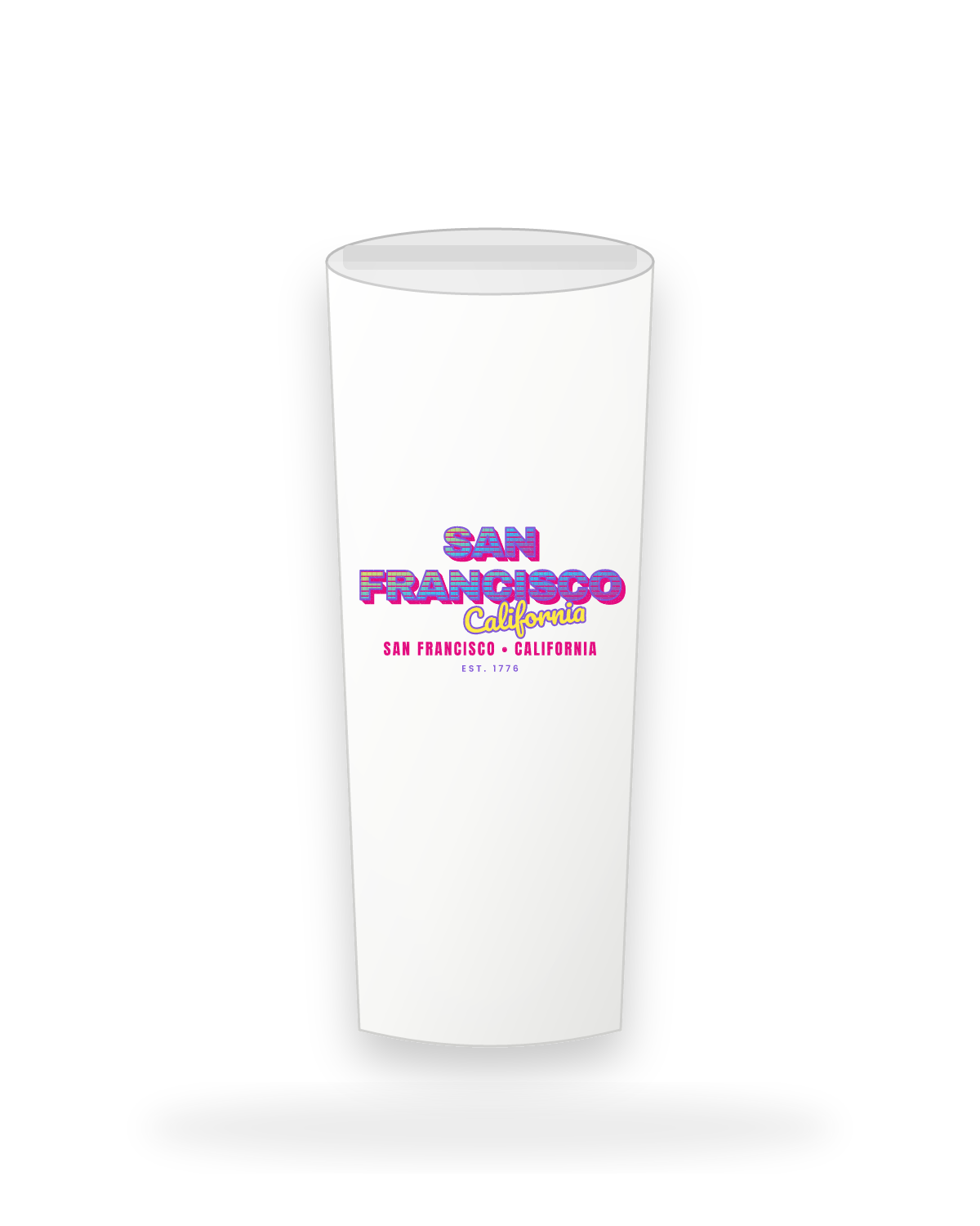 San Francisco Music TV Insulated Tumbler 20oz in White