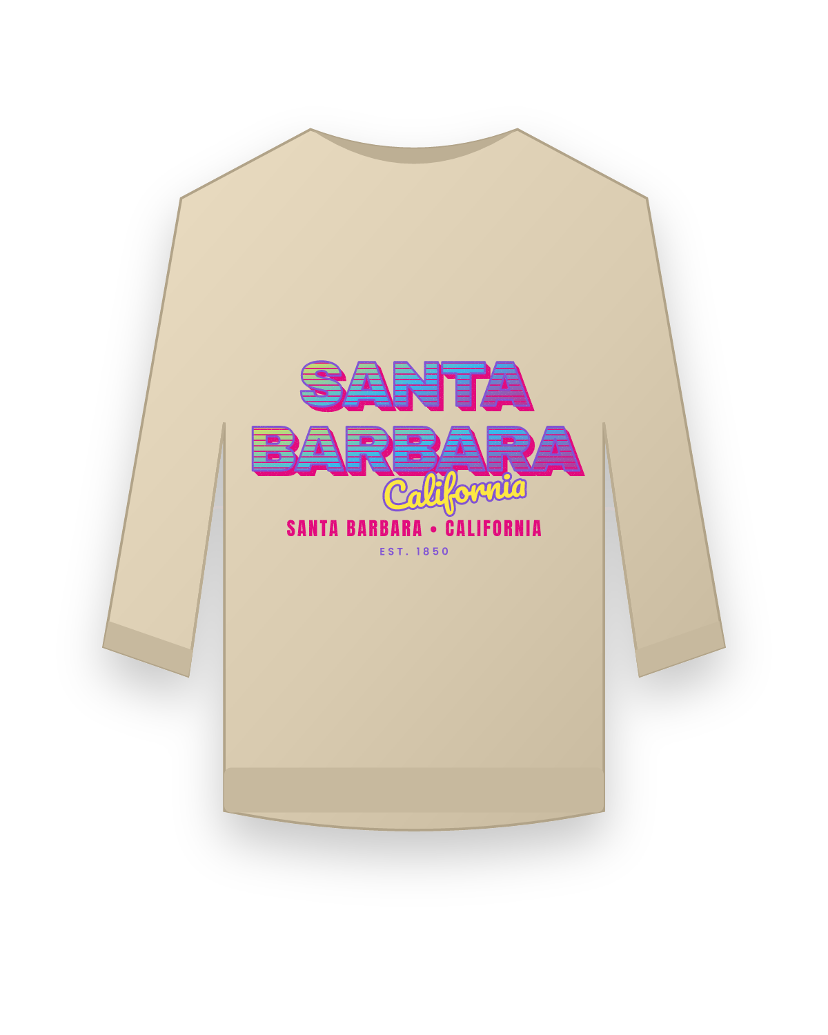 Santa Barbara Music TV Crewneck Sweatshirt in Sand