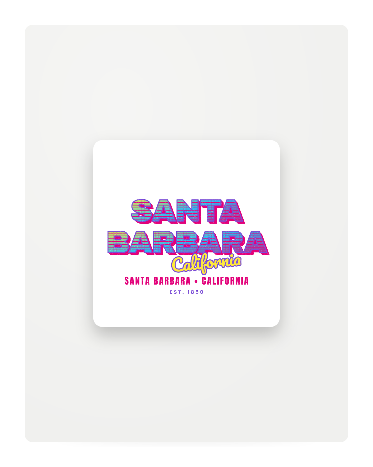 Santa Barbara Music TV Fridge Magnet in White
