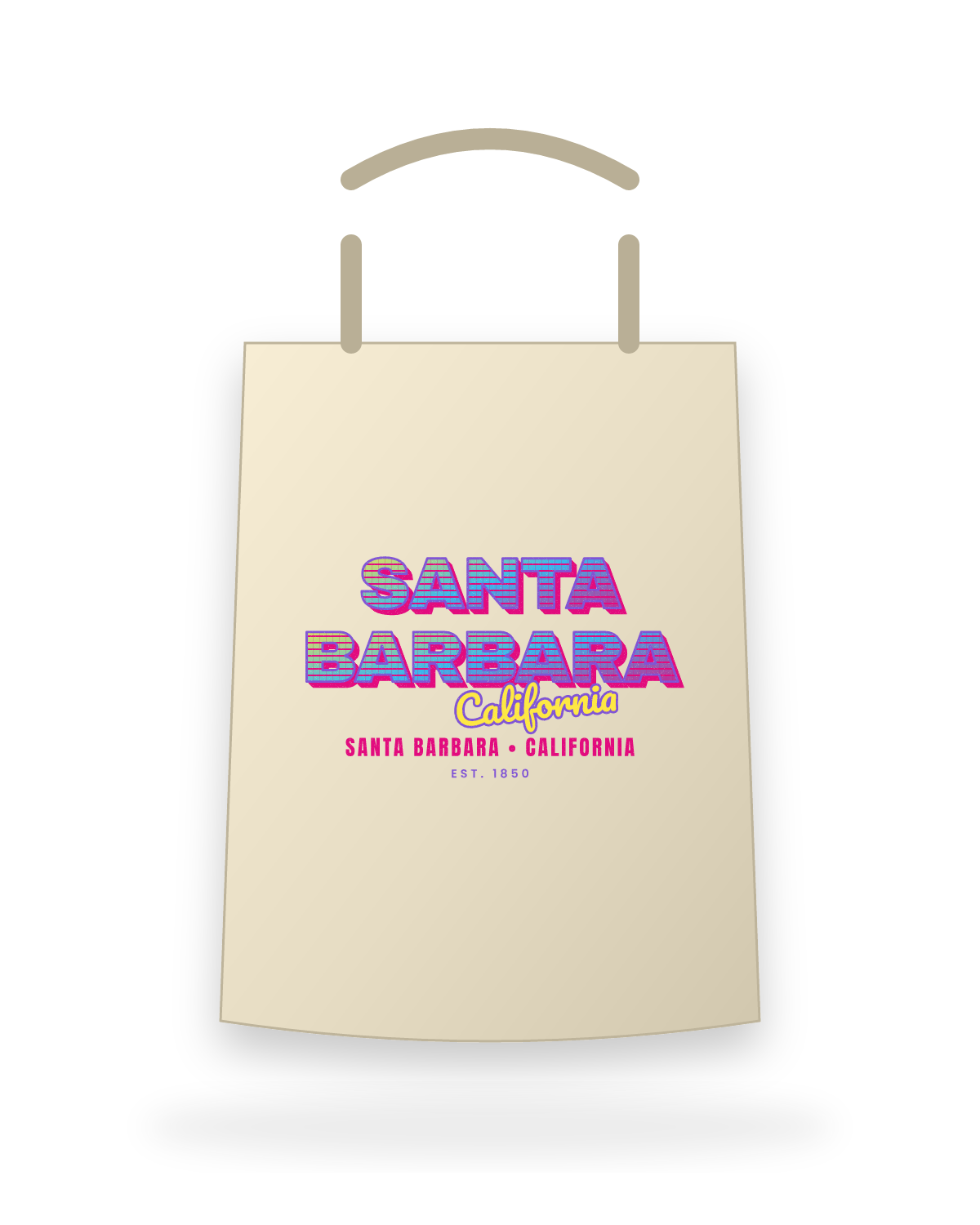Santa Barbara Music TV Canvas Tote in Beige