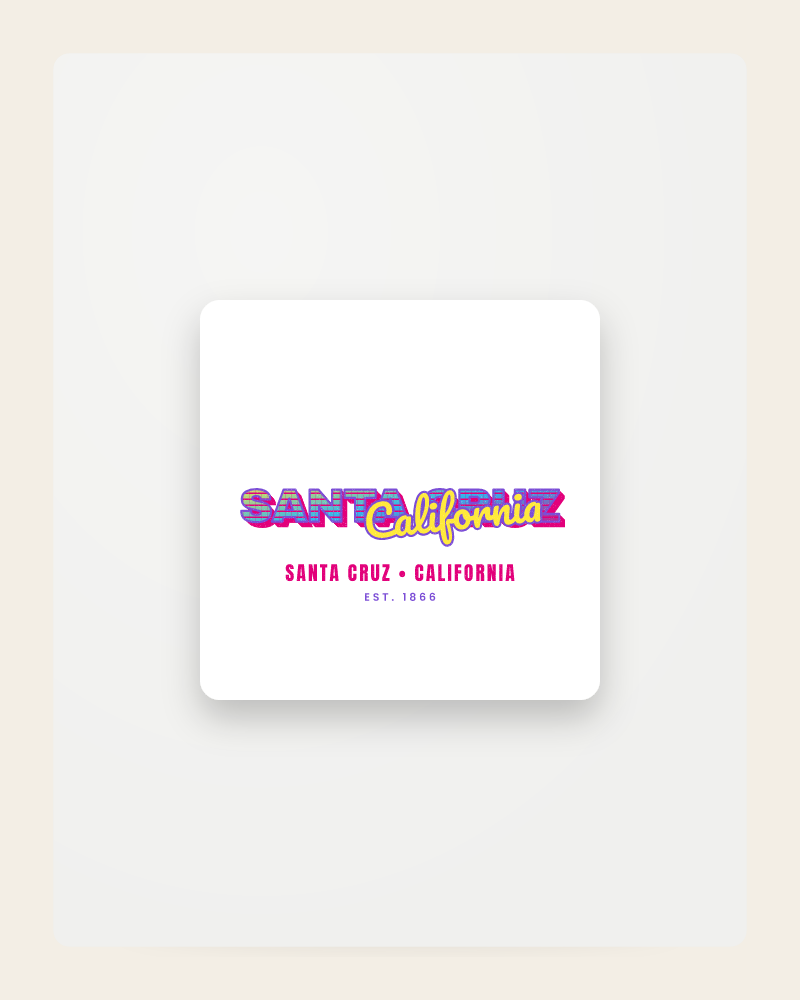 Santa Cruz Music TV Fridge Magnet