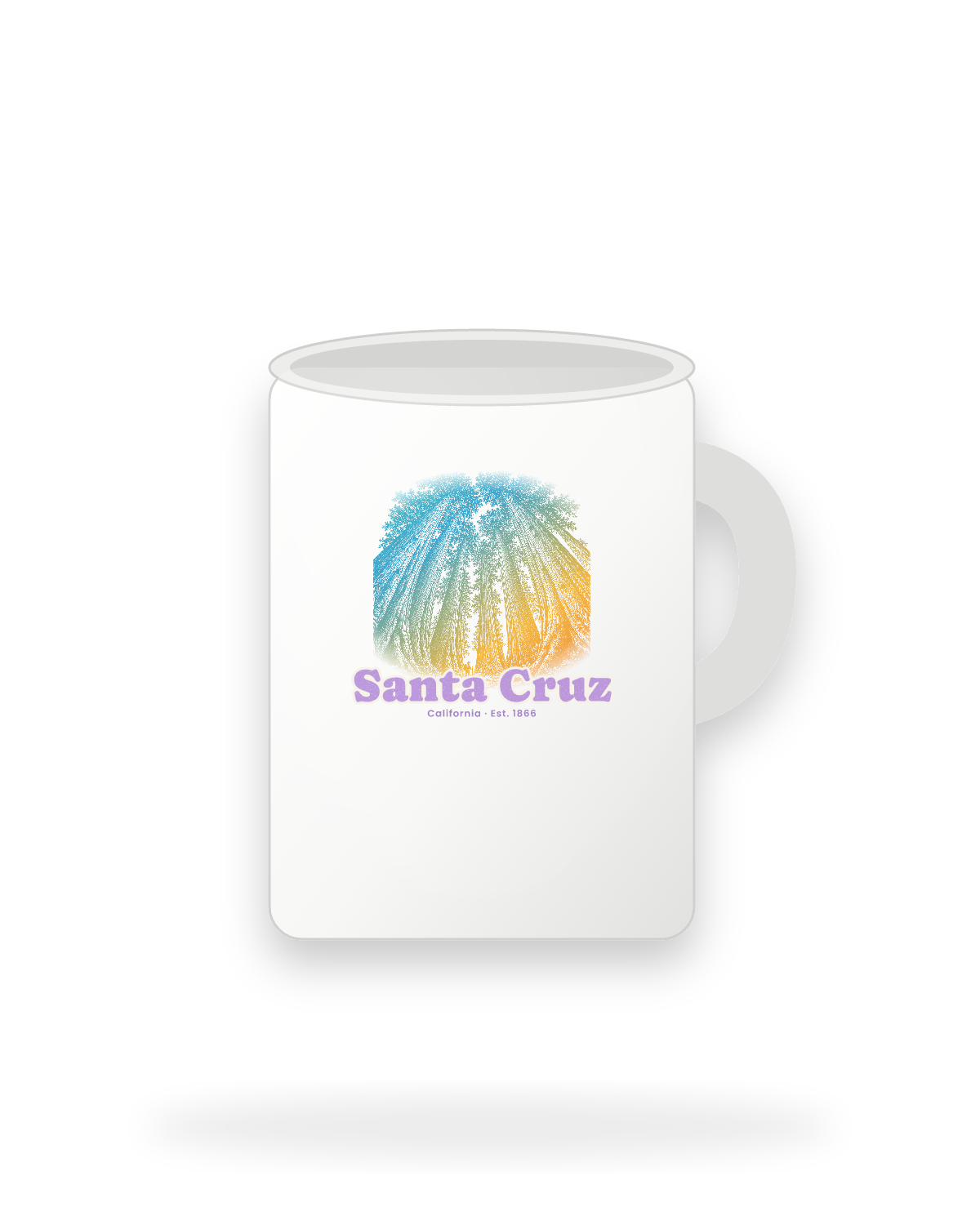 Santa Cruz Redwood Cathedral Ceramic Mug 15oz in White