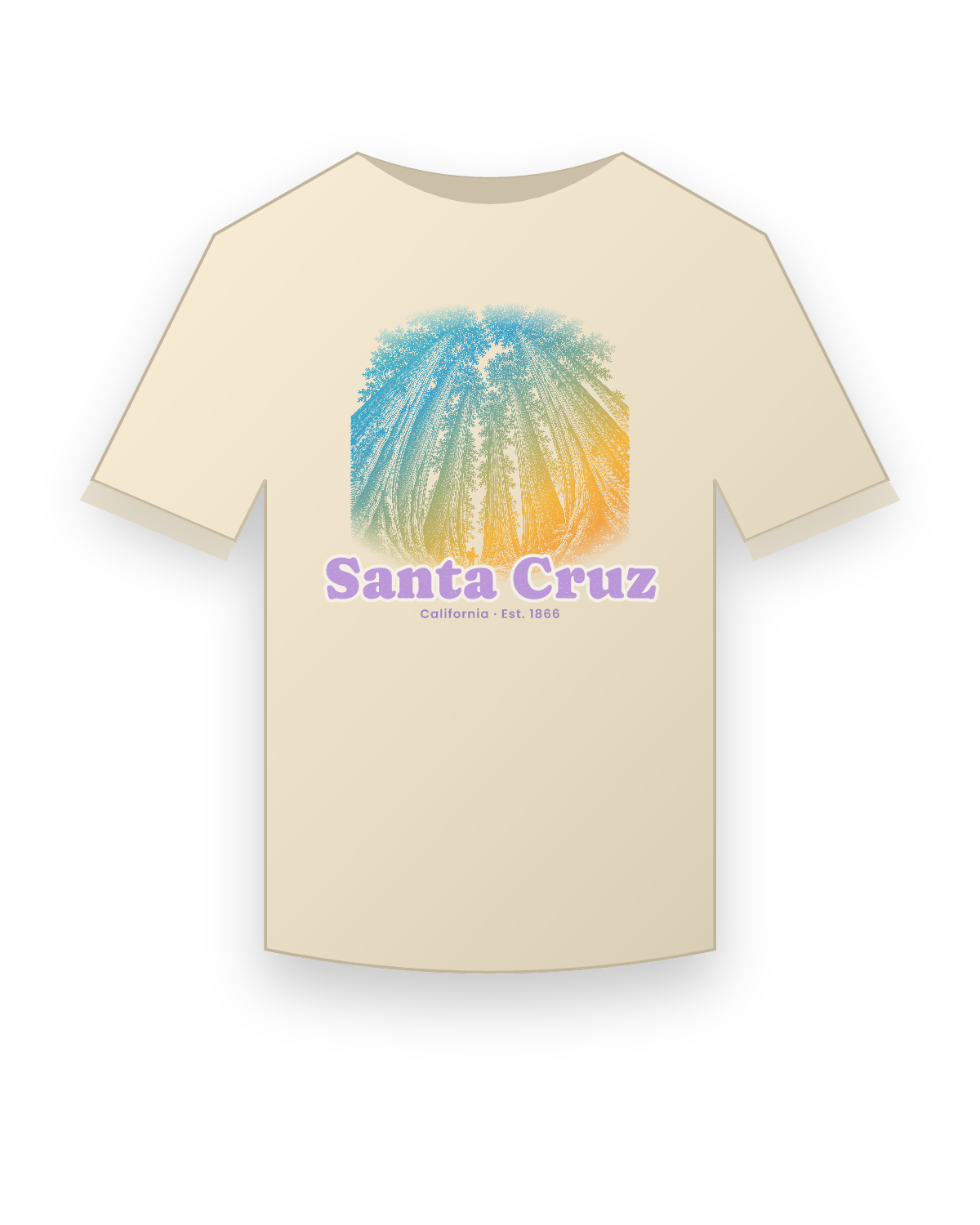 Santa Cruz Redwood Cathedral Classic Tee in Natural