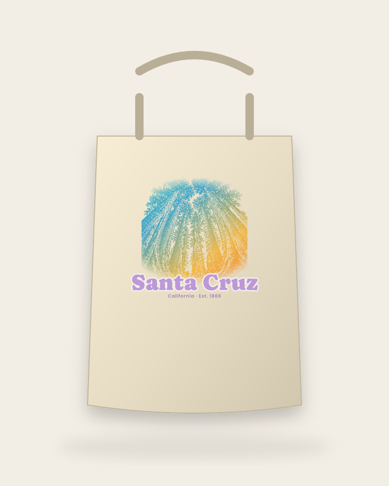 Santa Cruz Redwood Cathedral Canvas Tote