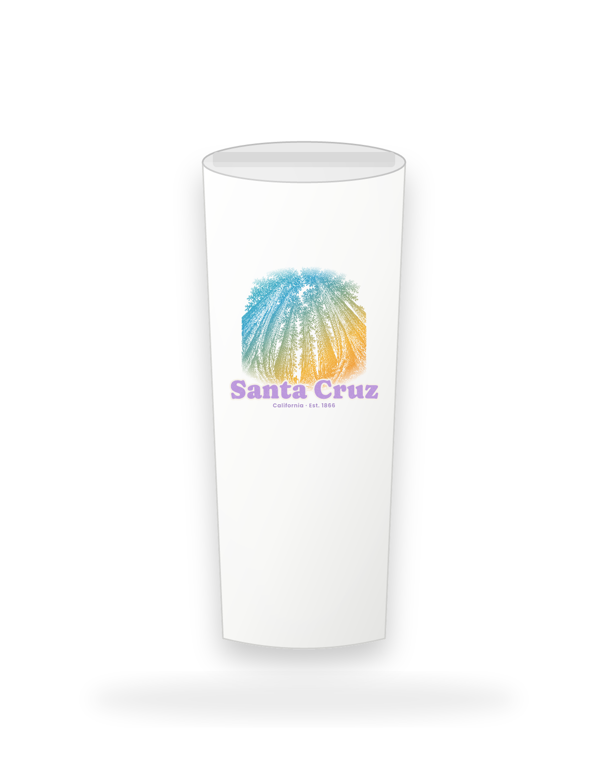 Santa Cruz Redwood Cathedral Insulated Tumbler 20oz in White