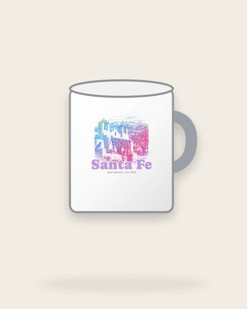 Santa Fe Adobe Church Enamel Camp Mug