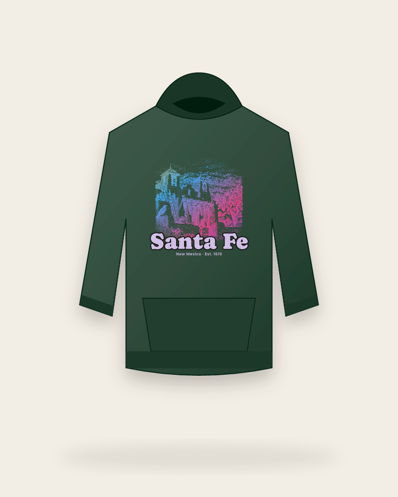Santa Fe Adobe Church Hooded Sweatshirt