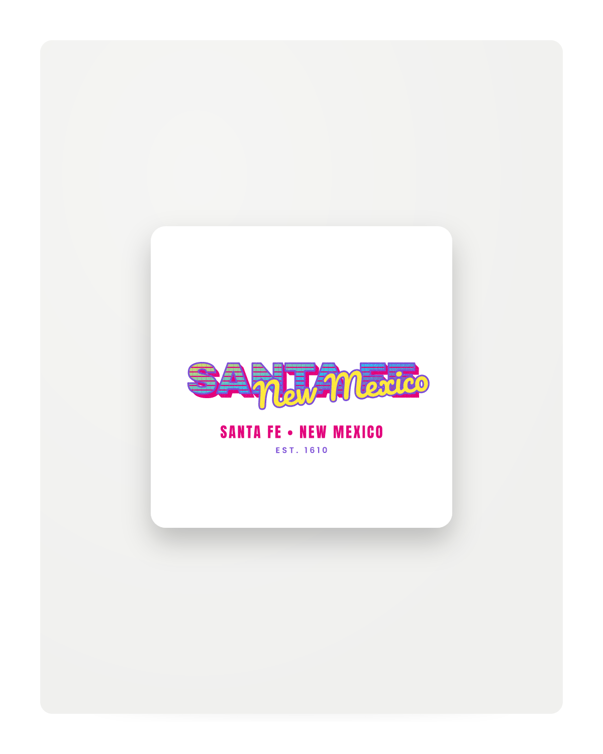 Santa Fe Music TV Fridge Magnet in White