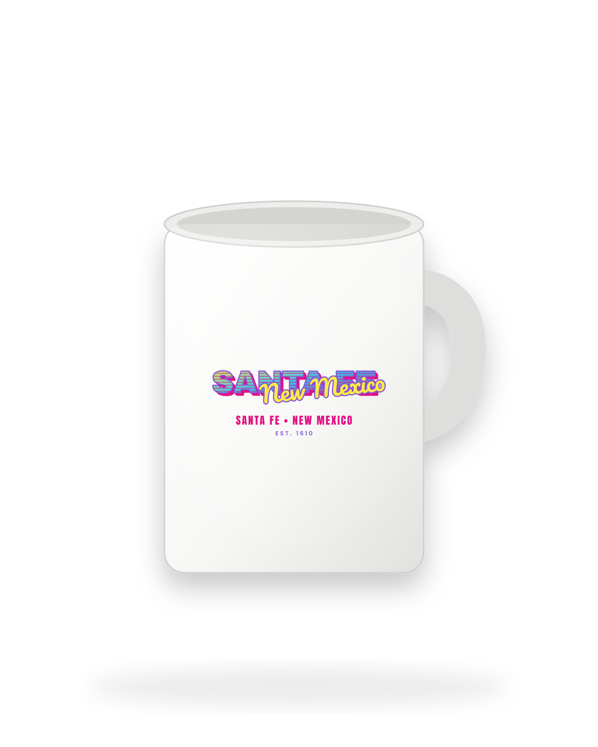 Santa Fe Music TV Ceramic Mug 15oz in White