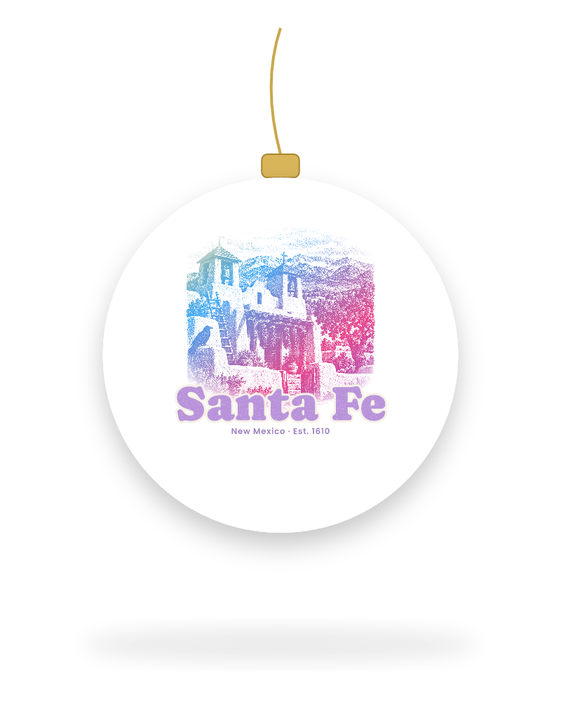 Santa Fe Adobe Church Ceramic Ornament