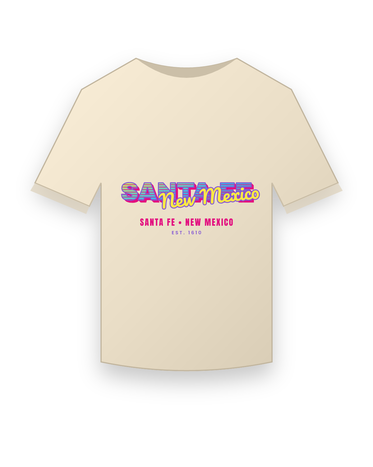 Santa Fe Music TV Classic Tee in Natural
