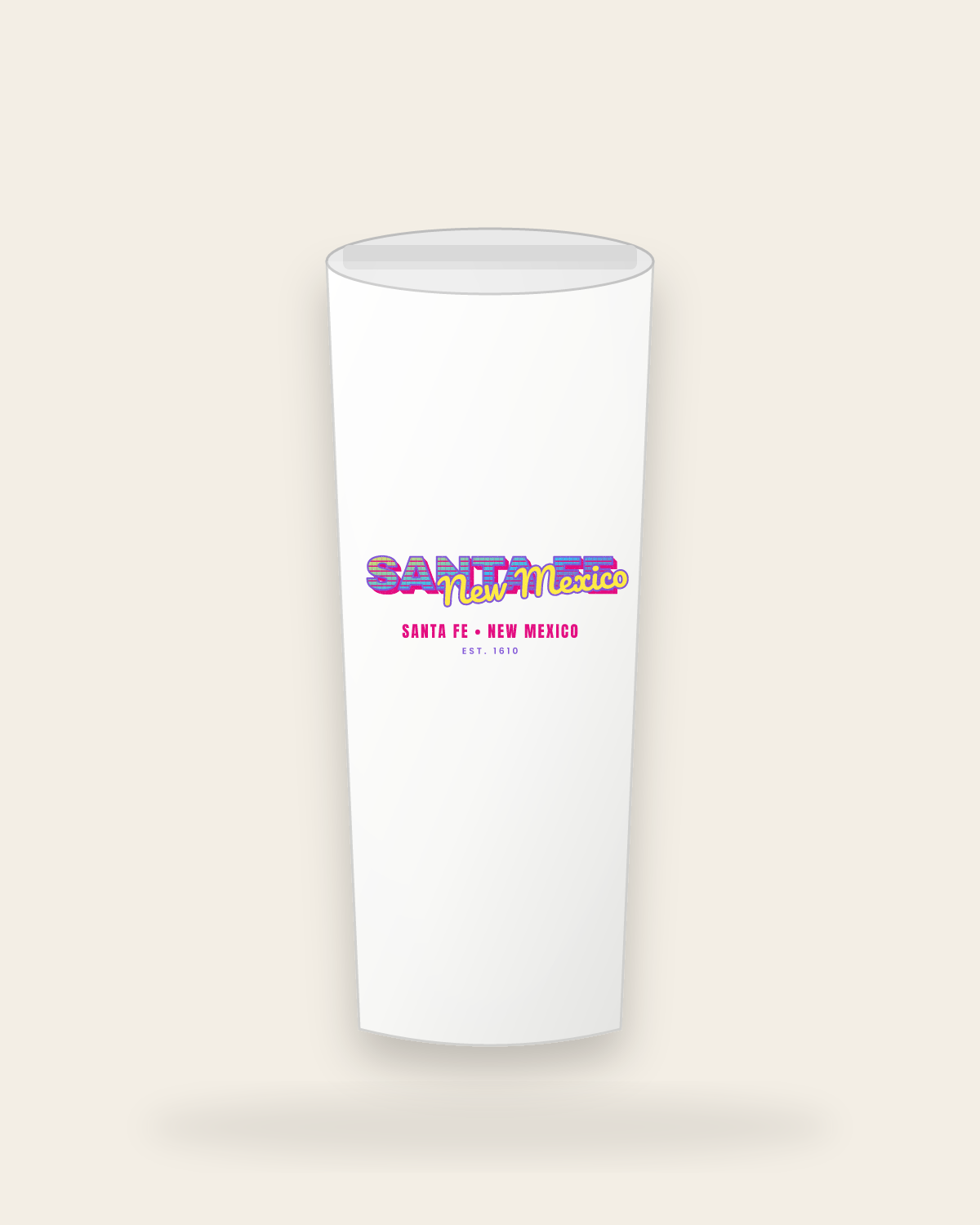 Santa Fe Music TV Insulated Tumbler 20oz in White