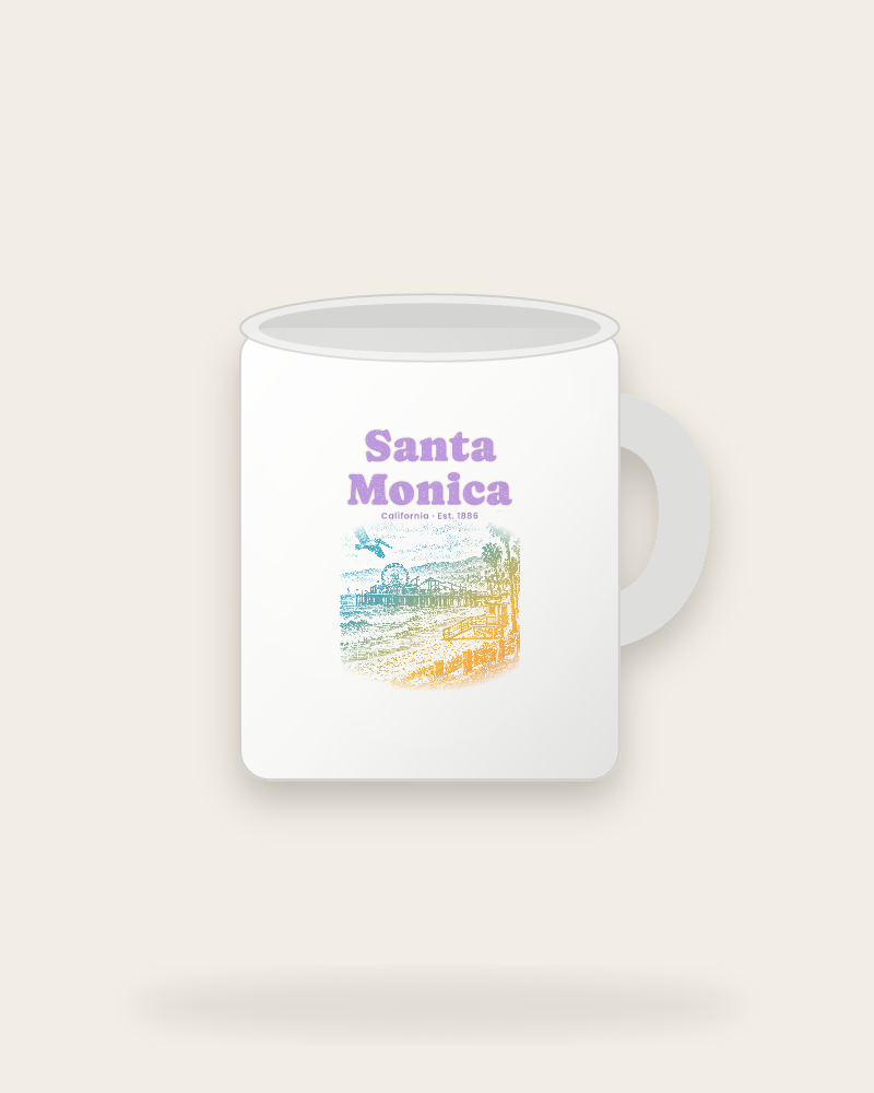 Santa Monica Pier Ferris Wheel Ceramic Mug 11oz