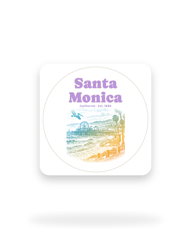 Santa Monica Pier Ferris Wheel Kiss-Cut Sticker
