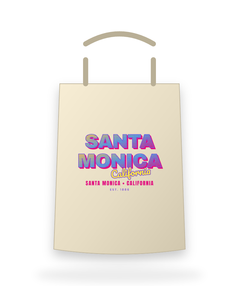 Santa Monica Music TV Canvas Tote