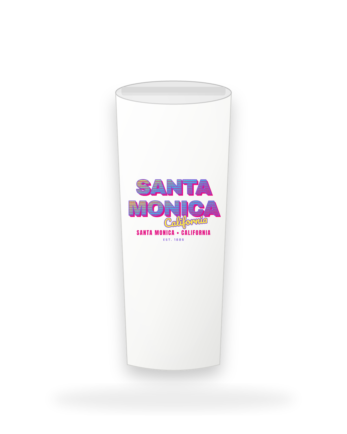 Santa Monica Music TV Insulated Tumbler 20oz in White