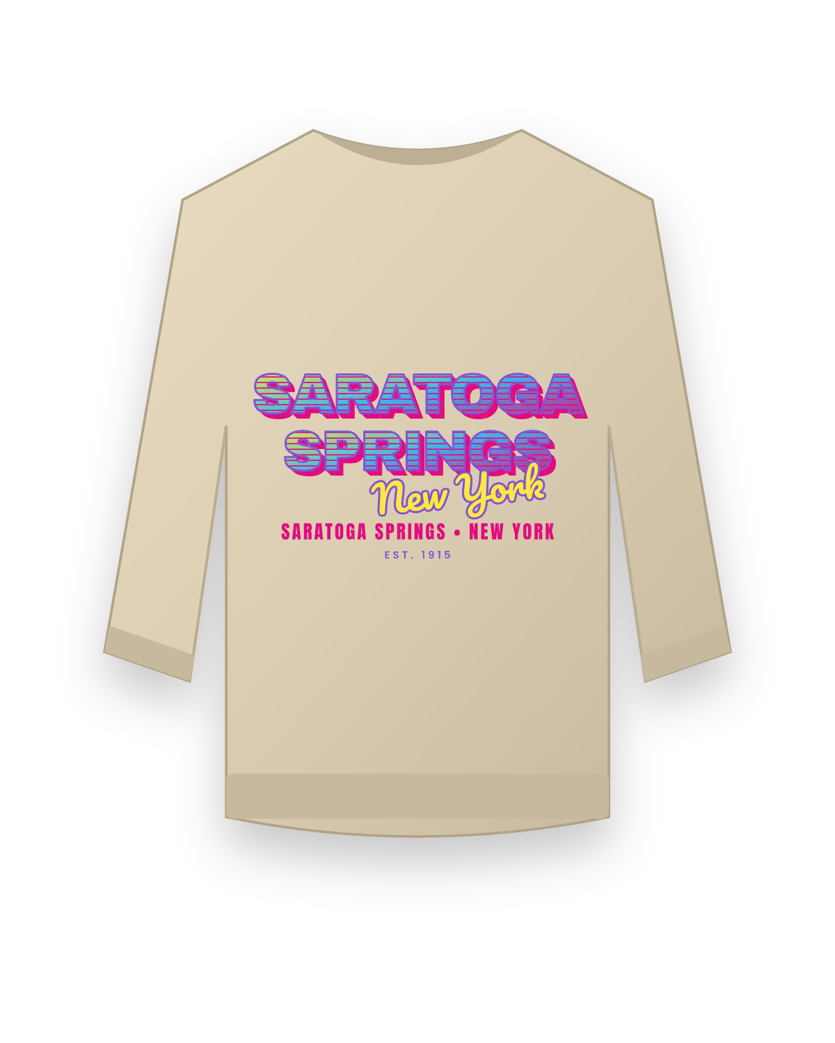 Saratoga Springs Music TV Crewneck Sweatshirt in Sand