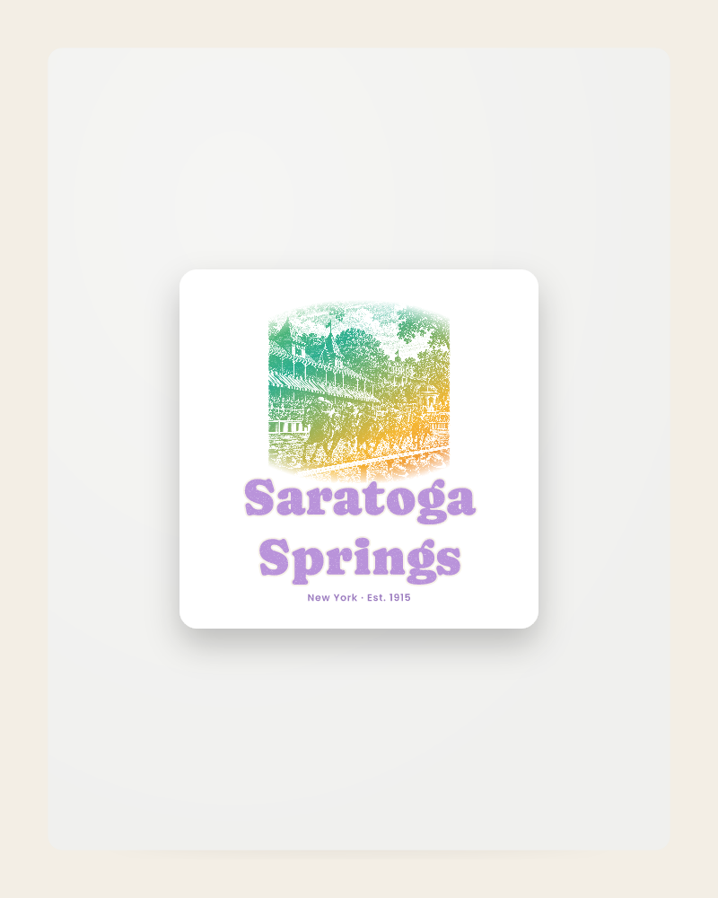 Saratoga Springs Homestretch Fridge Magnet