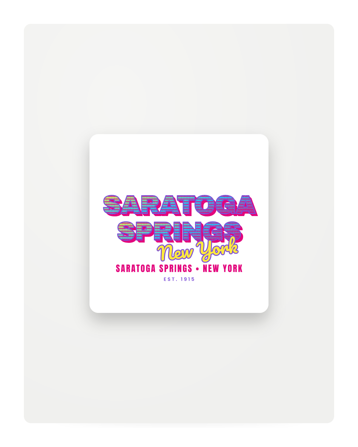 Saratoga Springs Music TV Fridge Magnet in White