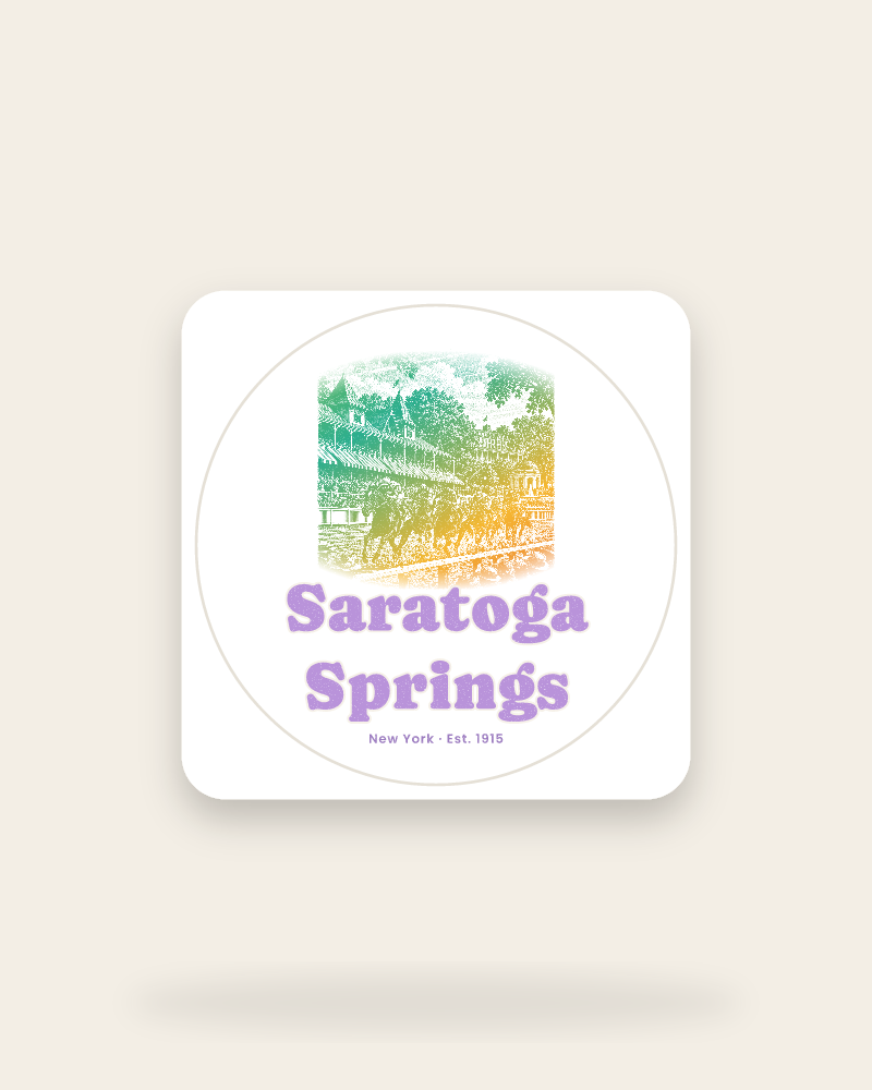 Saratoga Springs Homestretch Kiss-Cut Sticker