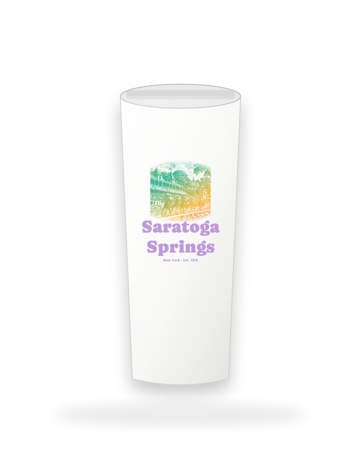 Saratoga Springs Homestretch Insulated Tumbler 20oz in White