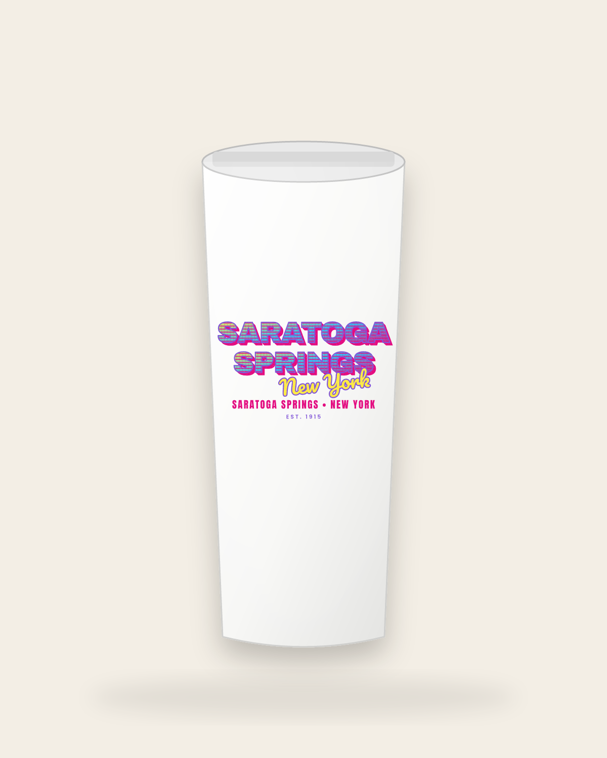Saratoga Springs Music TV Insulated Tumbler 20oz in White