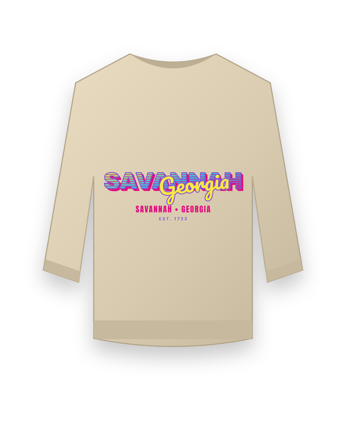 Savannah Music TV Crewneck Sweatshirt in Sand