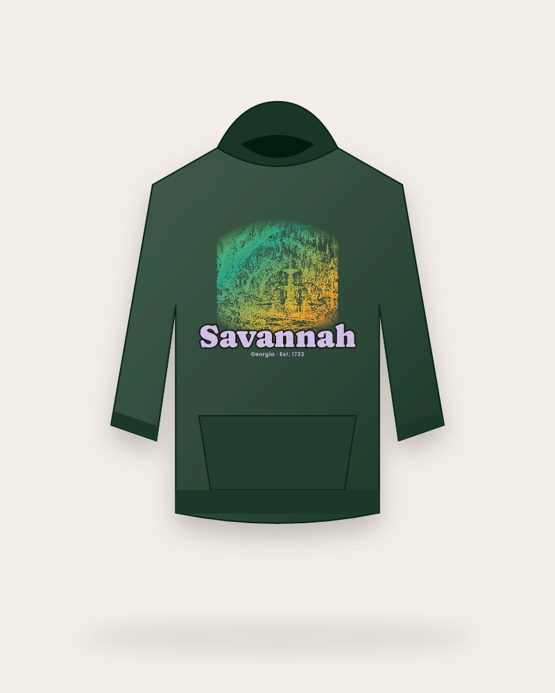 Savannah Moss & Fountain Hooded Sweatshirt