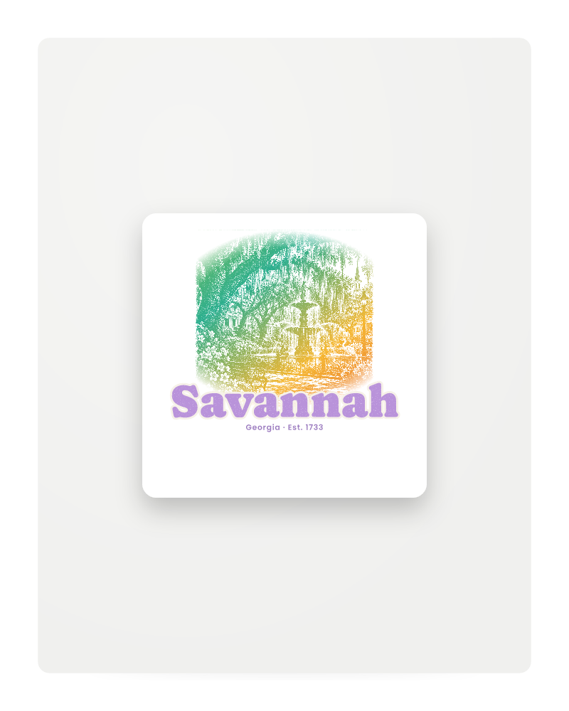 Savannah Moss & Fountain Fridge Magnet