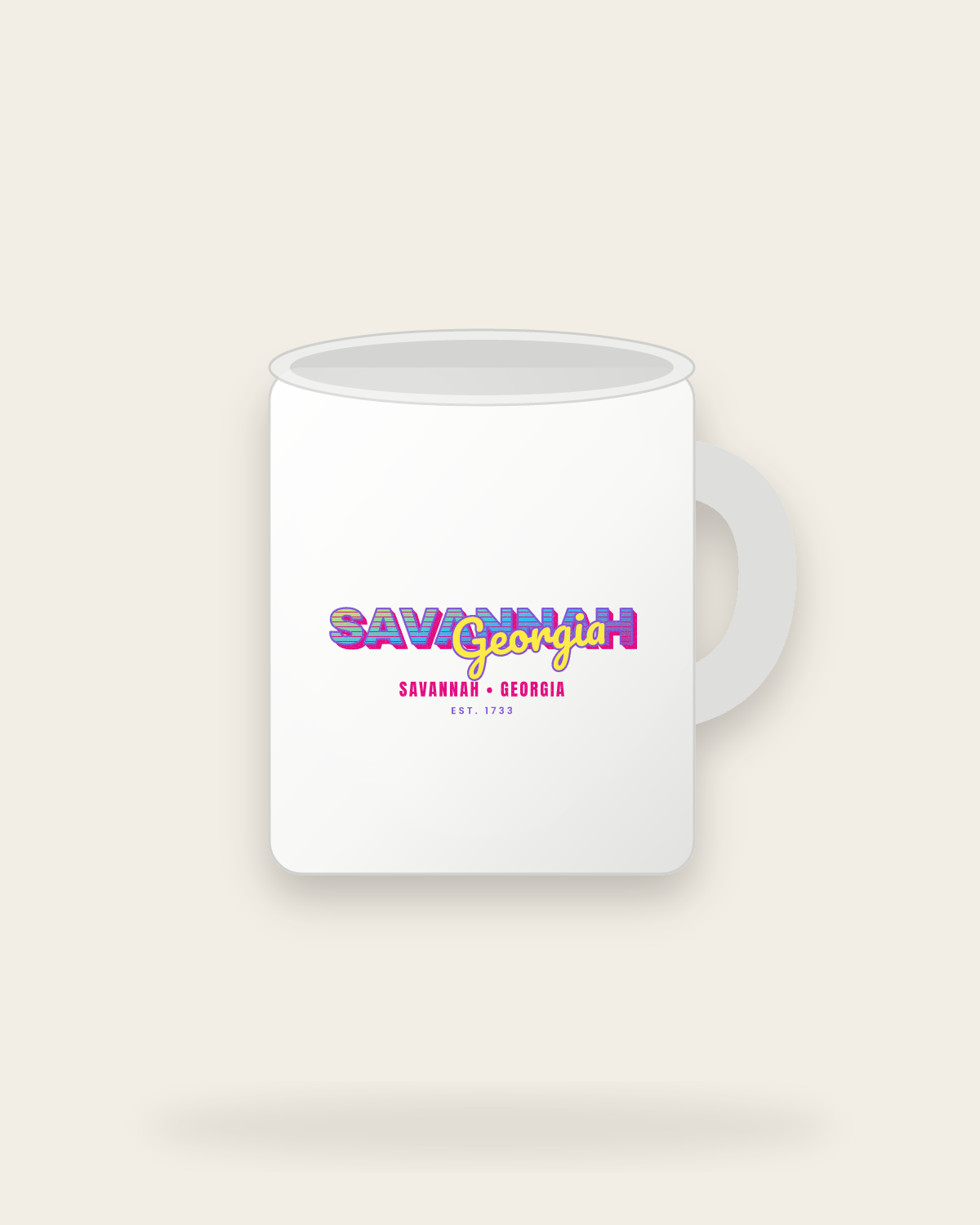 Savannah Music TV Ceramic Mug 11oz in White