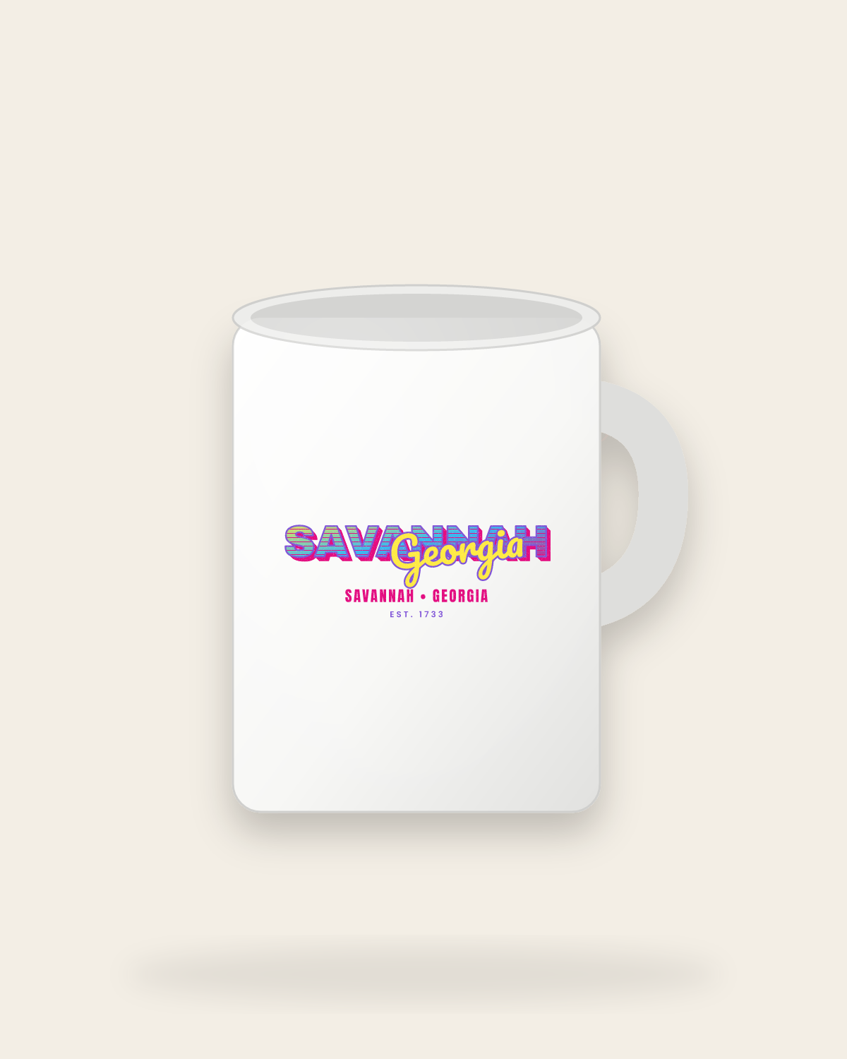 Savannah Music TV Ceramic Mug 15oz in White