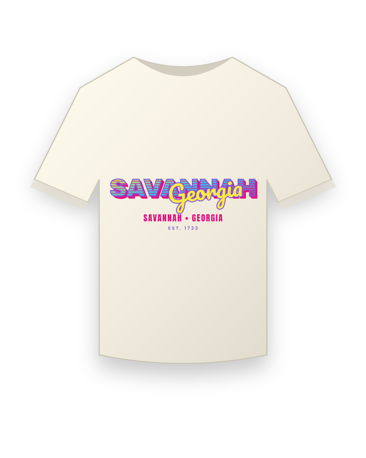 Savannah Music TV Vintage Wash Tee in Ivory