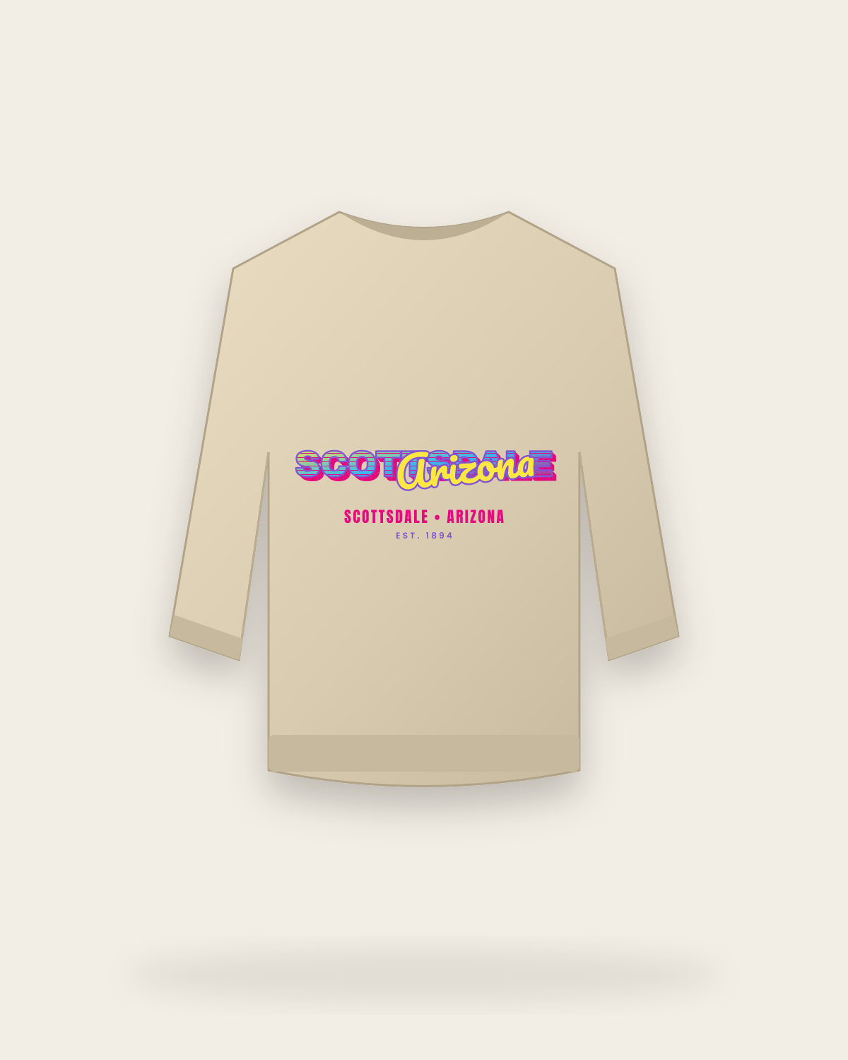 Scottsdale Music TV Crewneck Sweatshirt in Sand