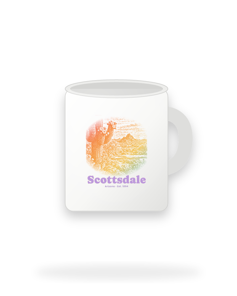 Scottsdale Saguaro Cottontail Ceramic Mug 11oz