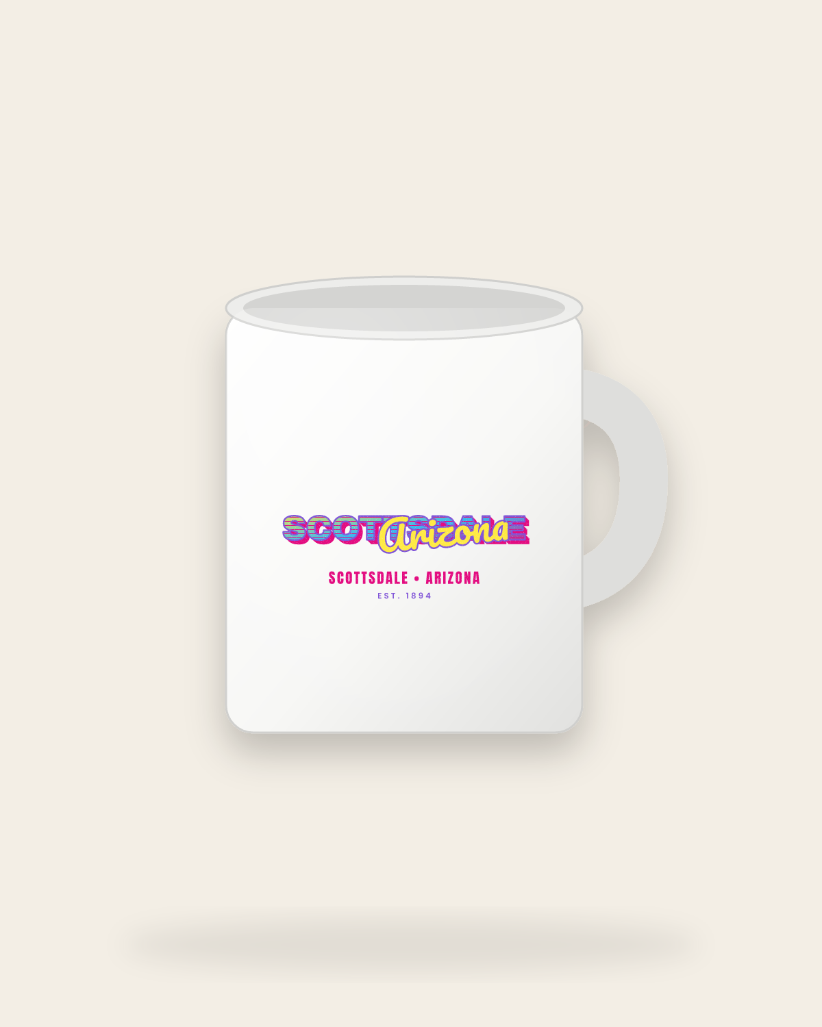 Scottsdale Music TV Ceramic Mug 11oz in White