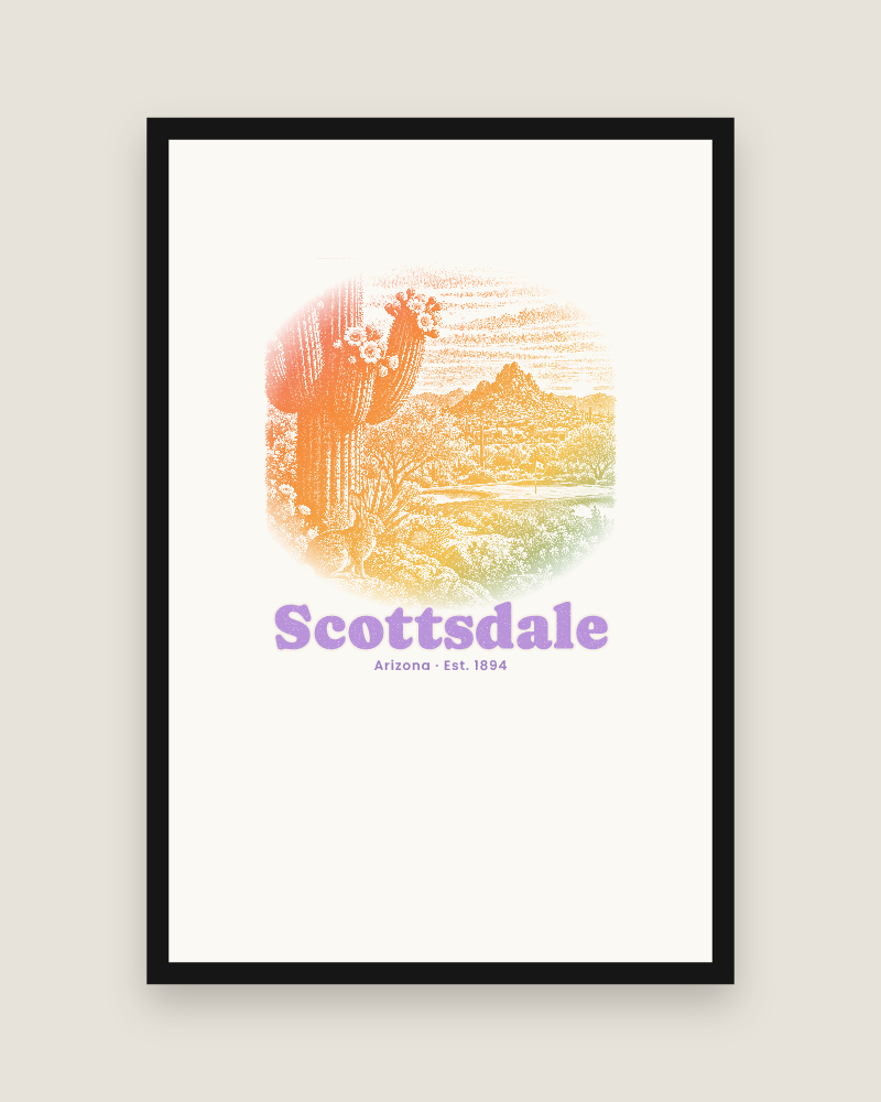 Scottsdale Saguaro Cottontail Matte Poster
