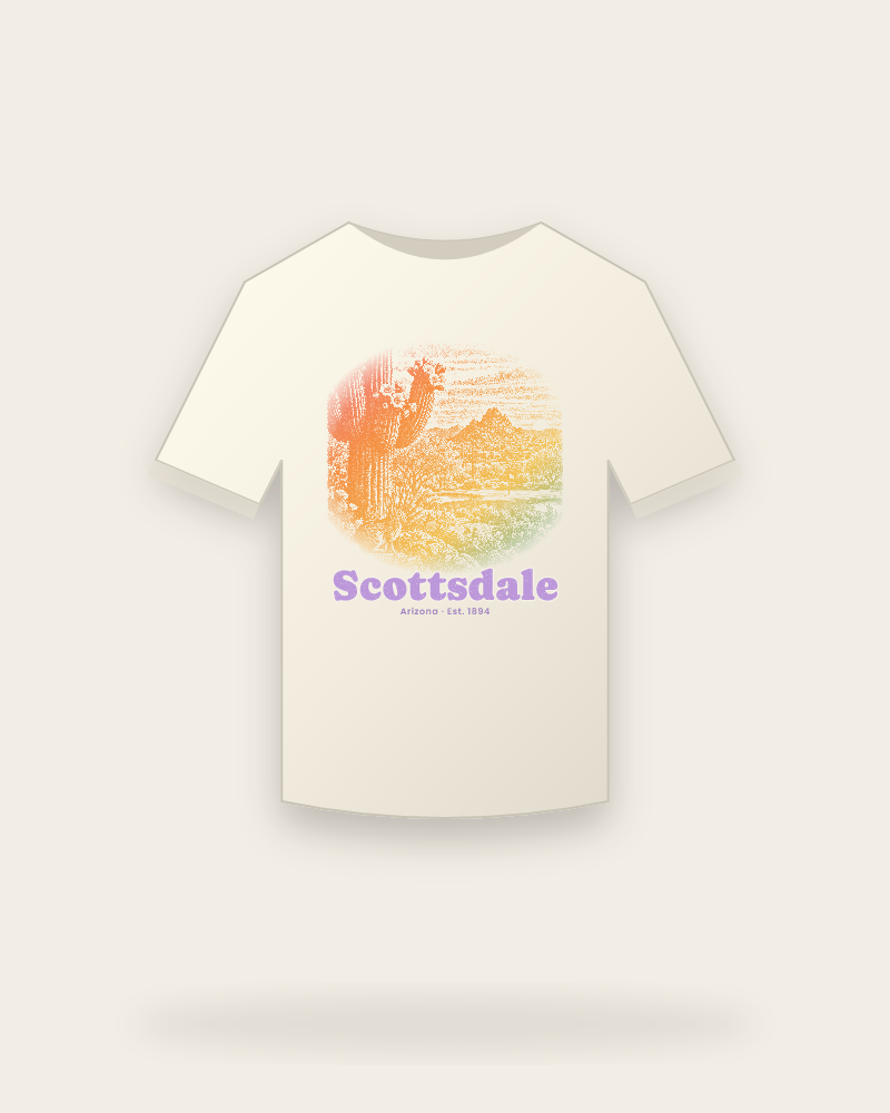 Scottsdale Saguaro Cottontail Vintage Wash Tee