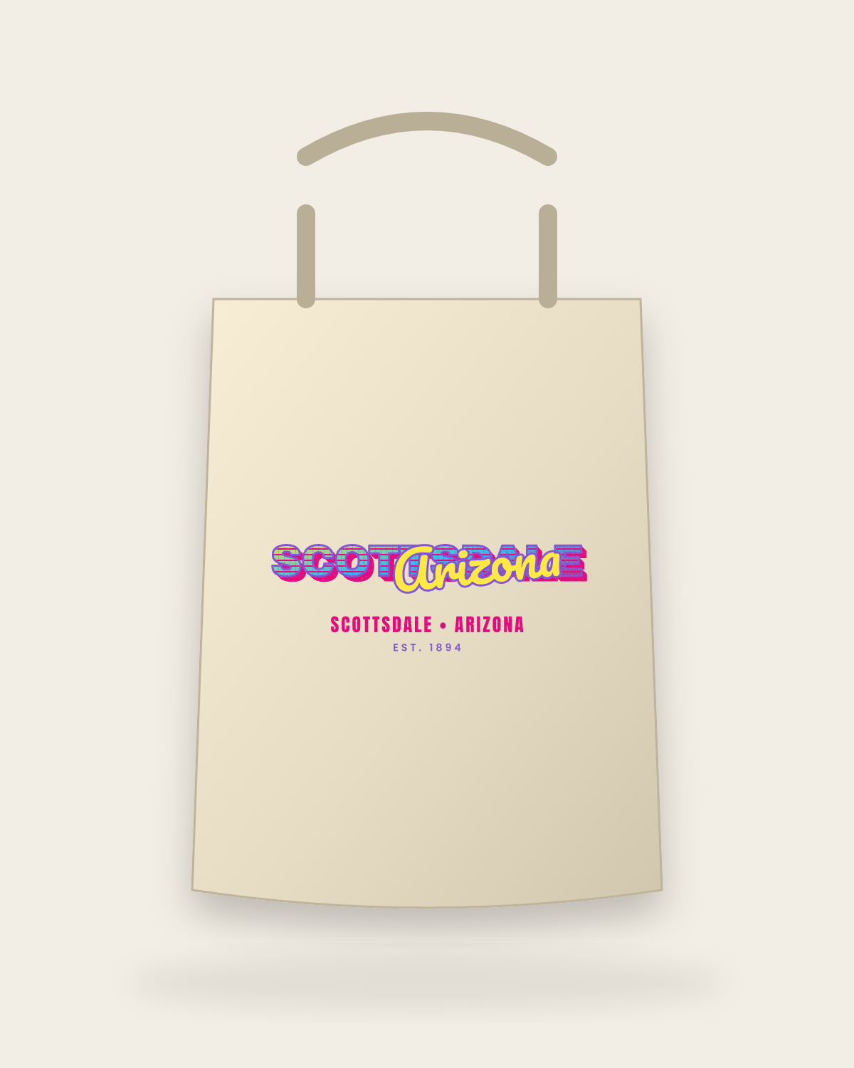 Scottsdale Music TV Canvas Tote in Beige