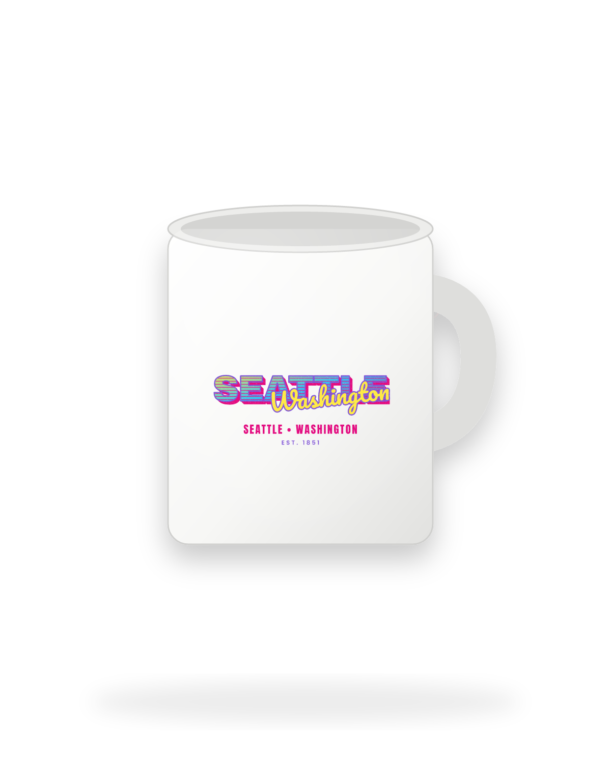 Seattle Music TV Ceramic Mug 11oz in White