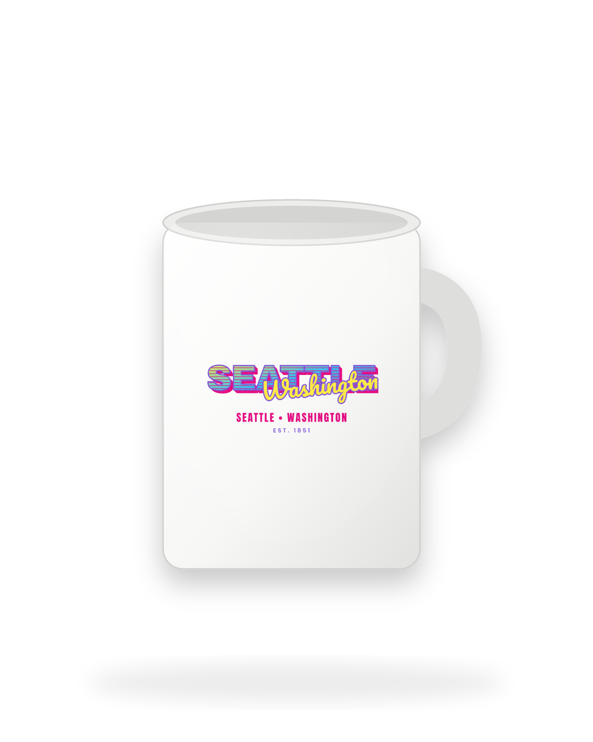 Seattle Music TV Ceramic Mug 15oz in White
