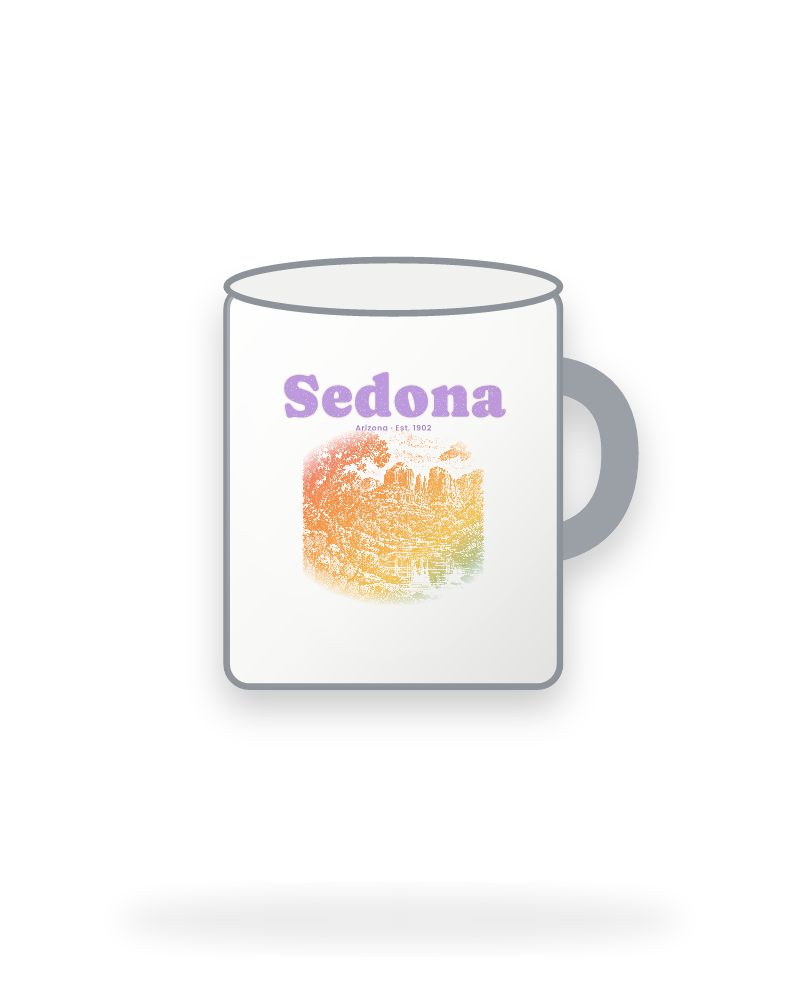 Sedona Cathedral Rock Enamel Camp Mug