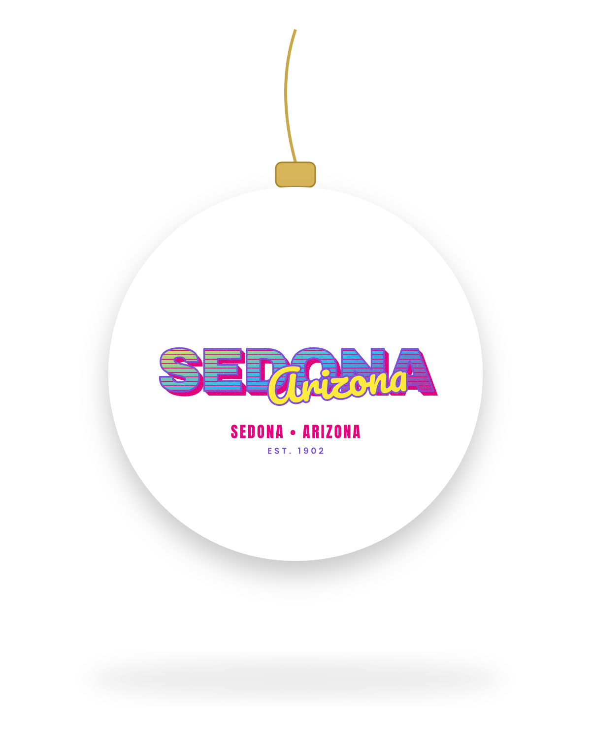 Sedona Music TV Ceramic Ornament in White