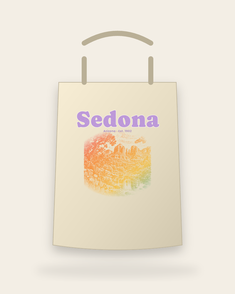 Sedona Cathedral Rock Canvas Tote