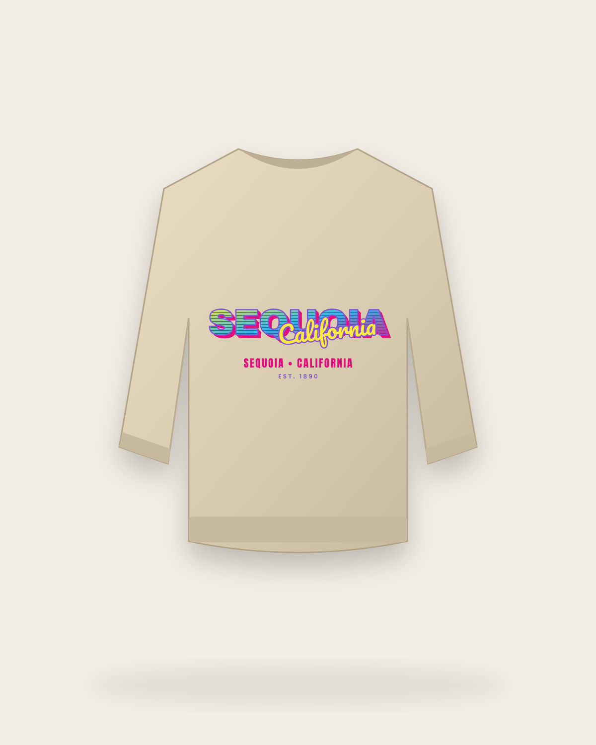 Sequoia Music TV Crewneck Sweatshirt in Sand