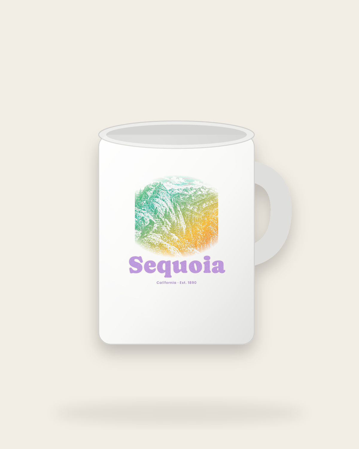 Sequoia Moro Rock Ceramic Mug 15oz in White
