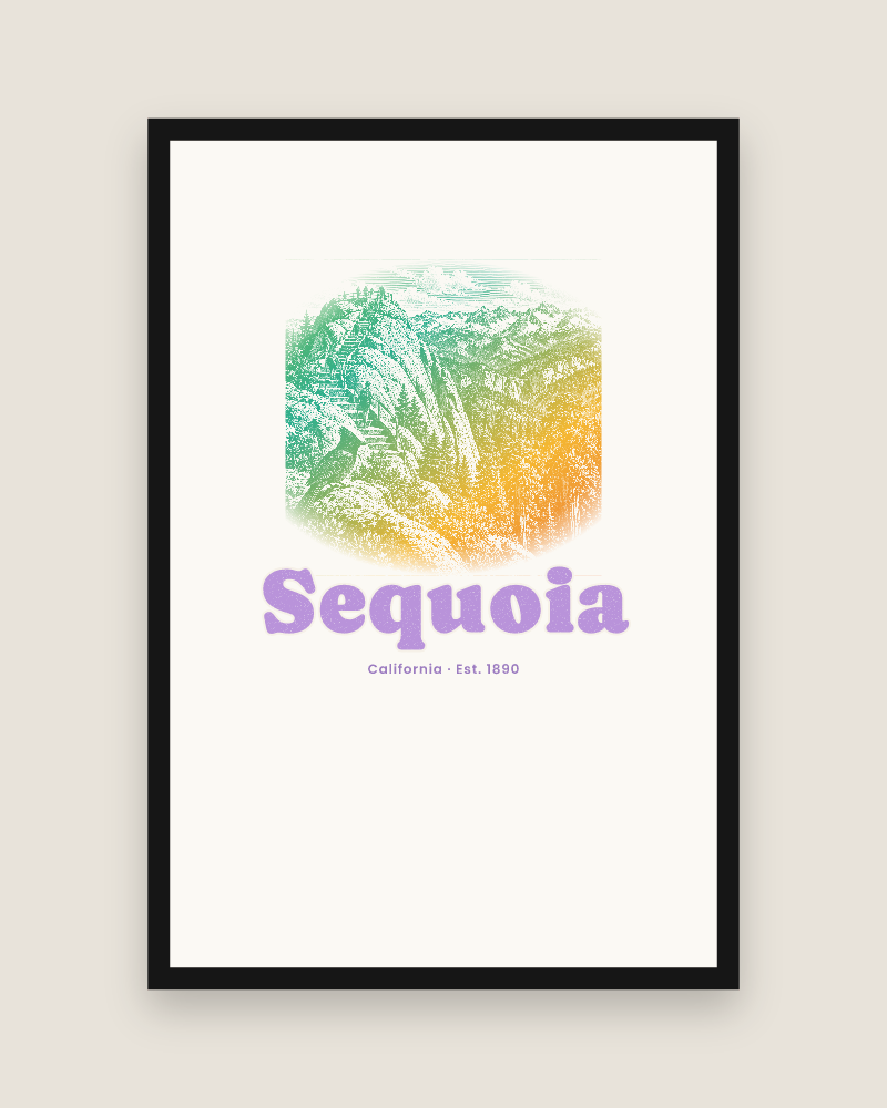 Sequoia Moro Rock Matte Poster