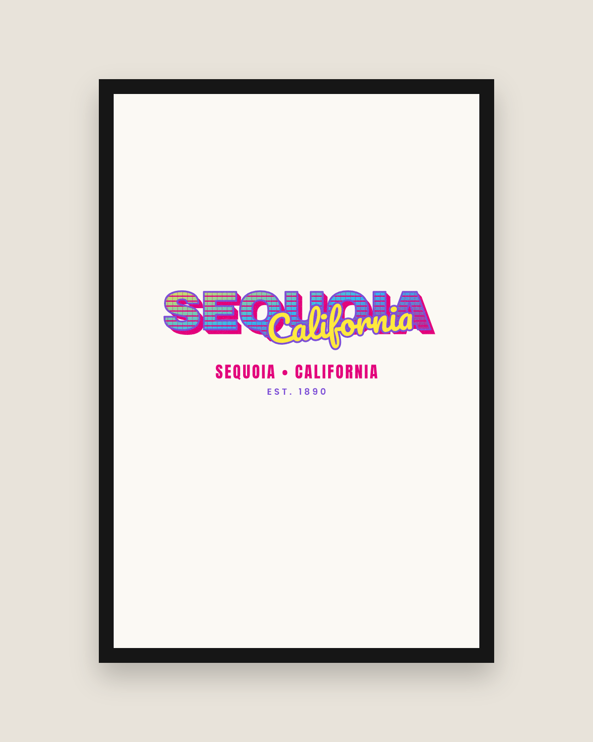 Sequoia Music TV Matte Poster in White