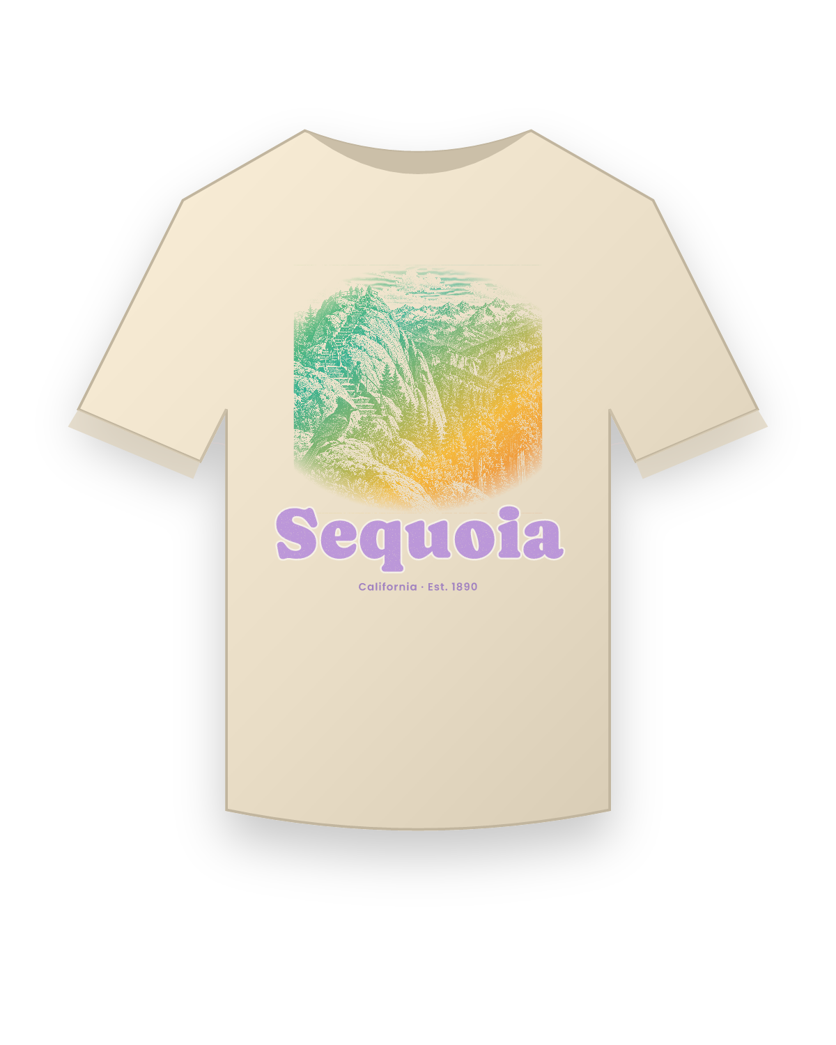 Sequoia Moro Rock Organic Cotton Tee in Natural
