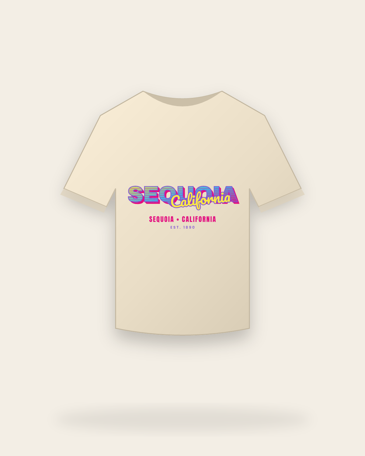 Sequoia Music TV Organic Cotton Tee in Natural